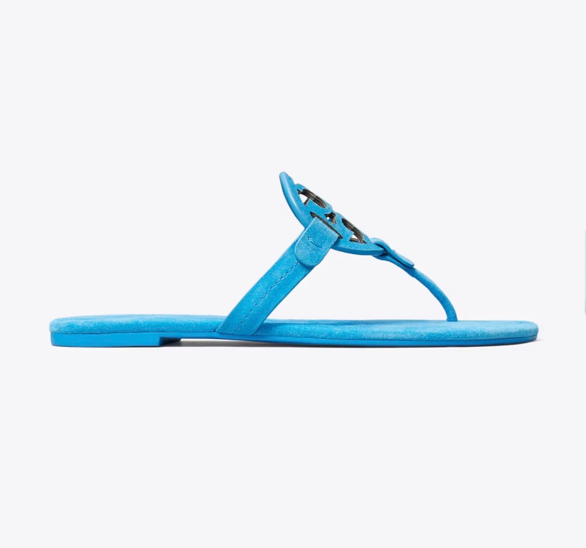 TORY BURCH MILLER SUEDE SANDAL  -  deep blue