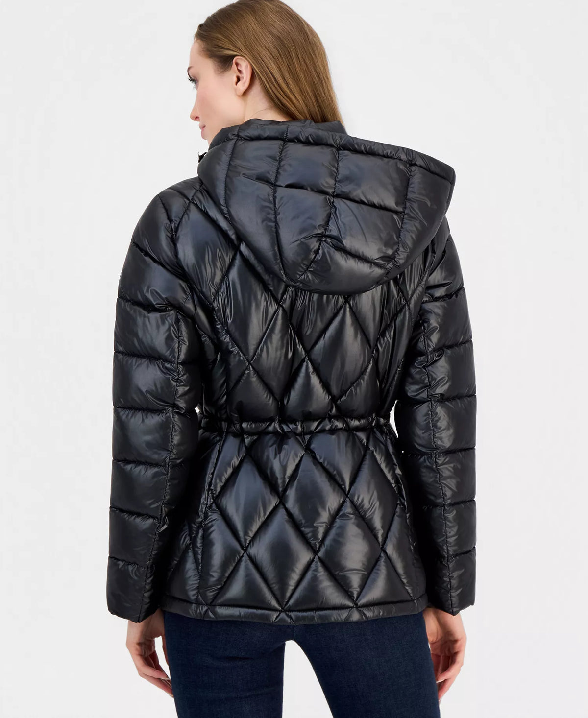 Michael Kors Women's Hooded Anorak Packable Puffer Coat-Black