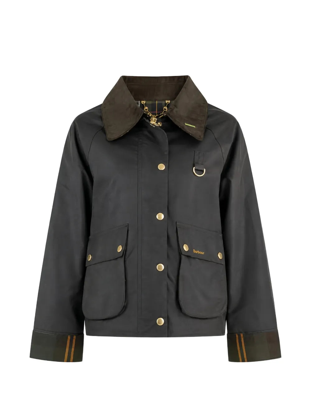 Barbour Icons Modern Spey corduroy-collar waxed-cotton jacket