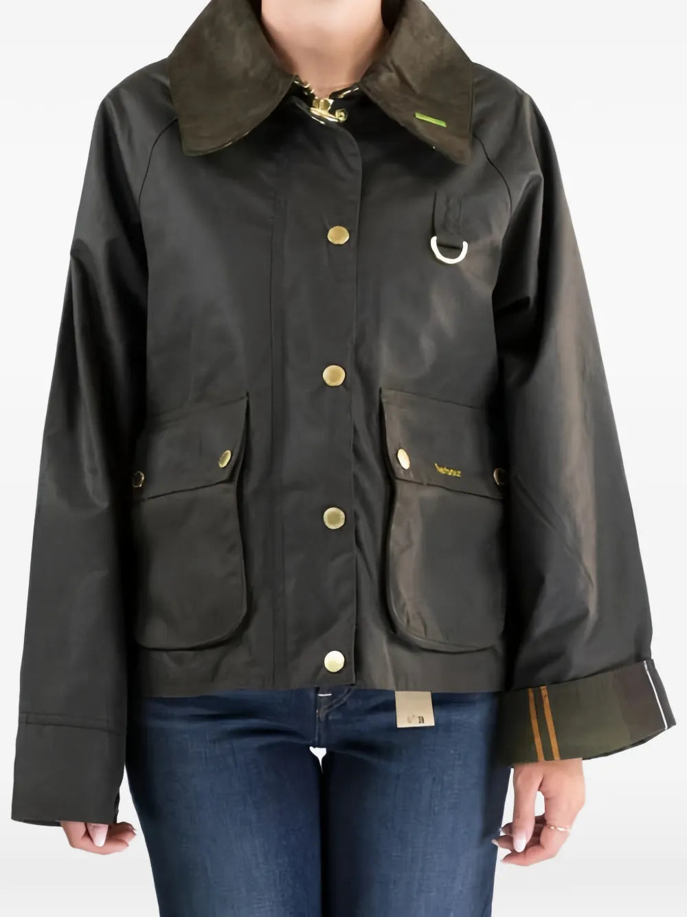 Barbour Icons Modern Spey corduroy-collar waxed-cotton jacket