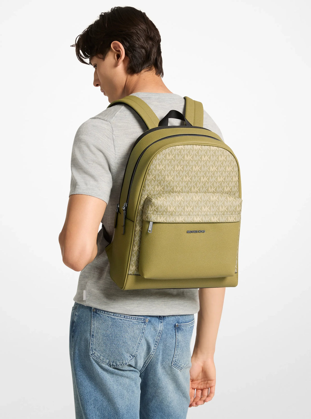 Michael Kors Pacey Signature Logo Backpack-OREGANO