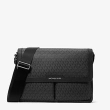 Michael Kors Pacey Medium Signature Logo Messenger Bag-BLACK