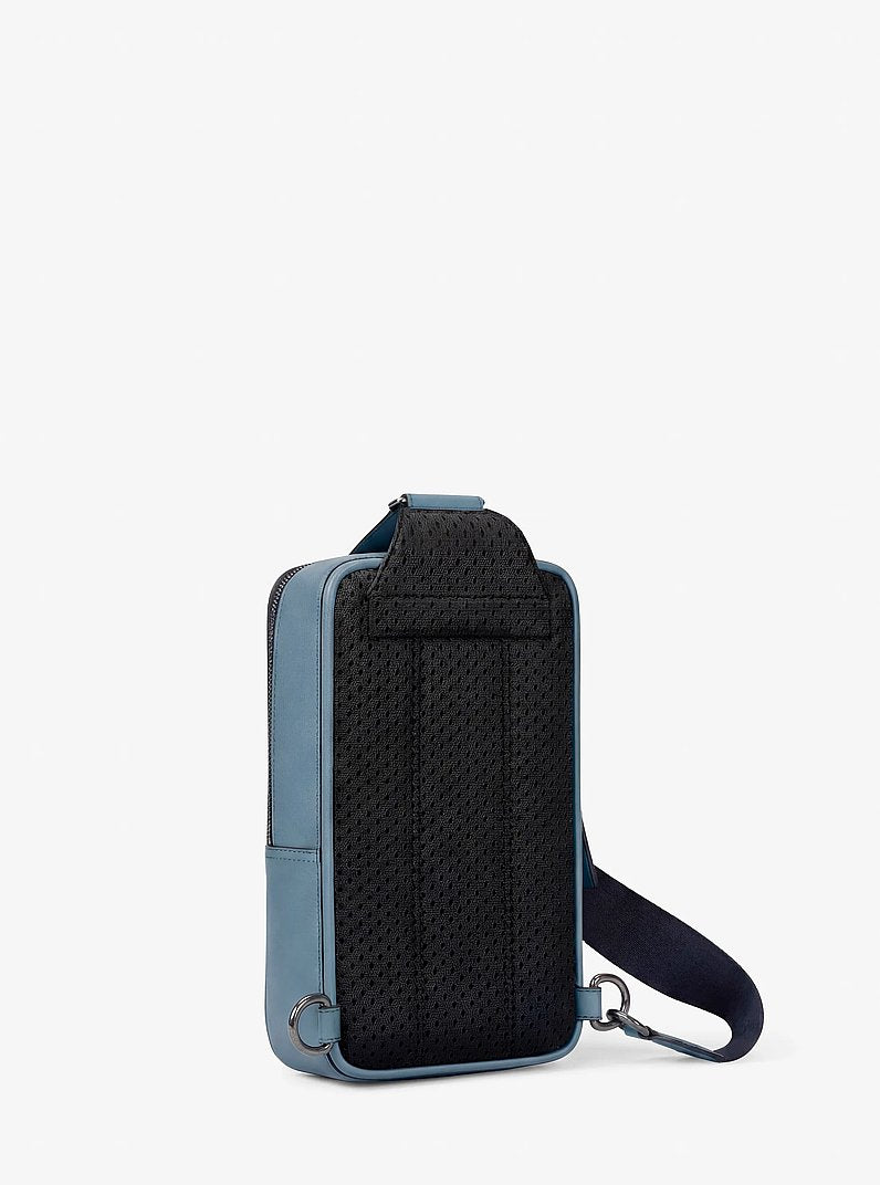 Michael Kors Cooper Medium Suede Sling Pack-DENIM
