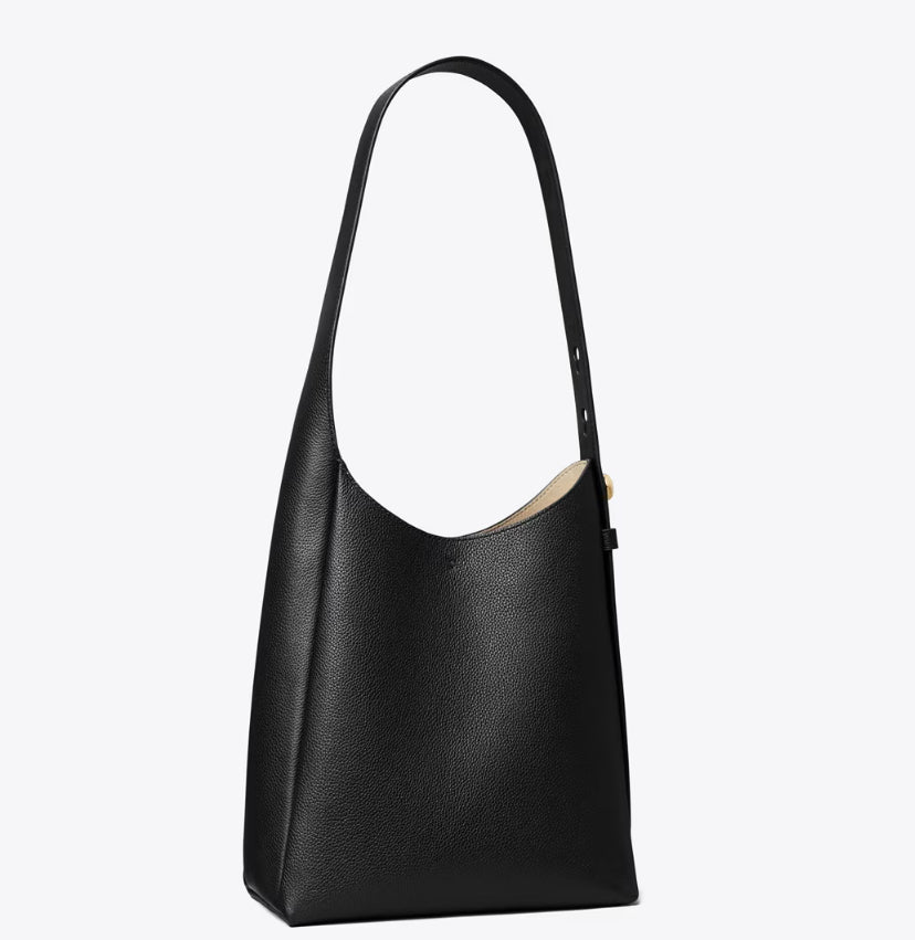 TORY BURCH SMALL ROMY HOBO BAG - BLACK