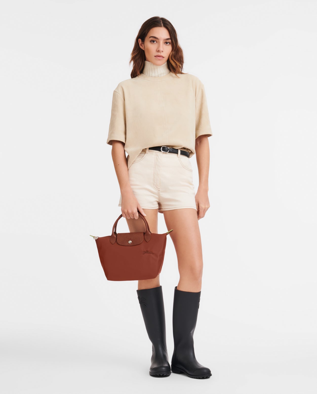 Longchamp Le Pliage Green S Handbag  Chestnut