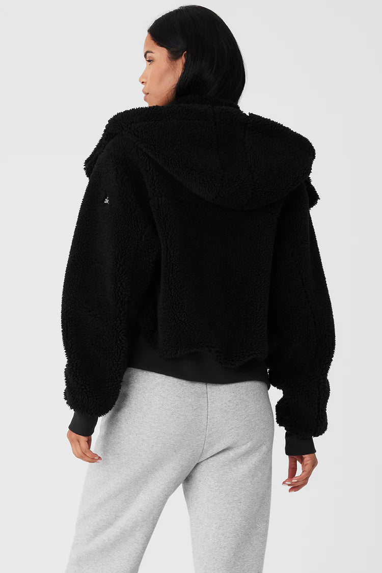 Alo Yoga Foxy Sherpa Jacket  -  Black
