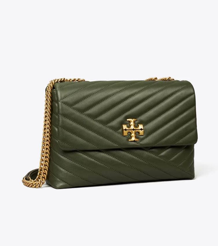 TORY BURCH KIRA CHEVRON SHOULDER BAG - Sycamore - Hemen Teslim
