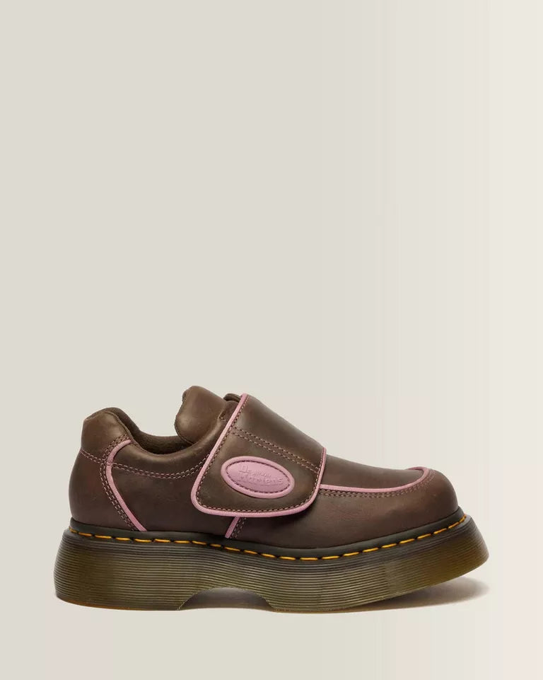 Dr. Martens Women Buzz Strap Wyoming Shoes  - Dark Brown — Wyoming