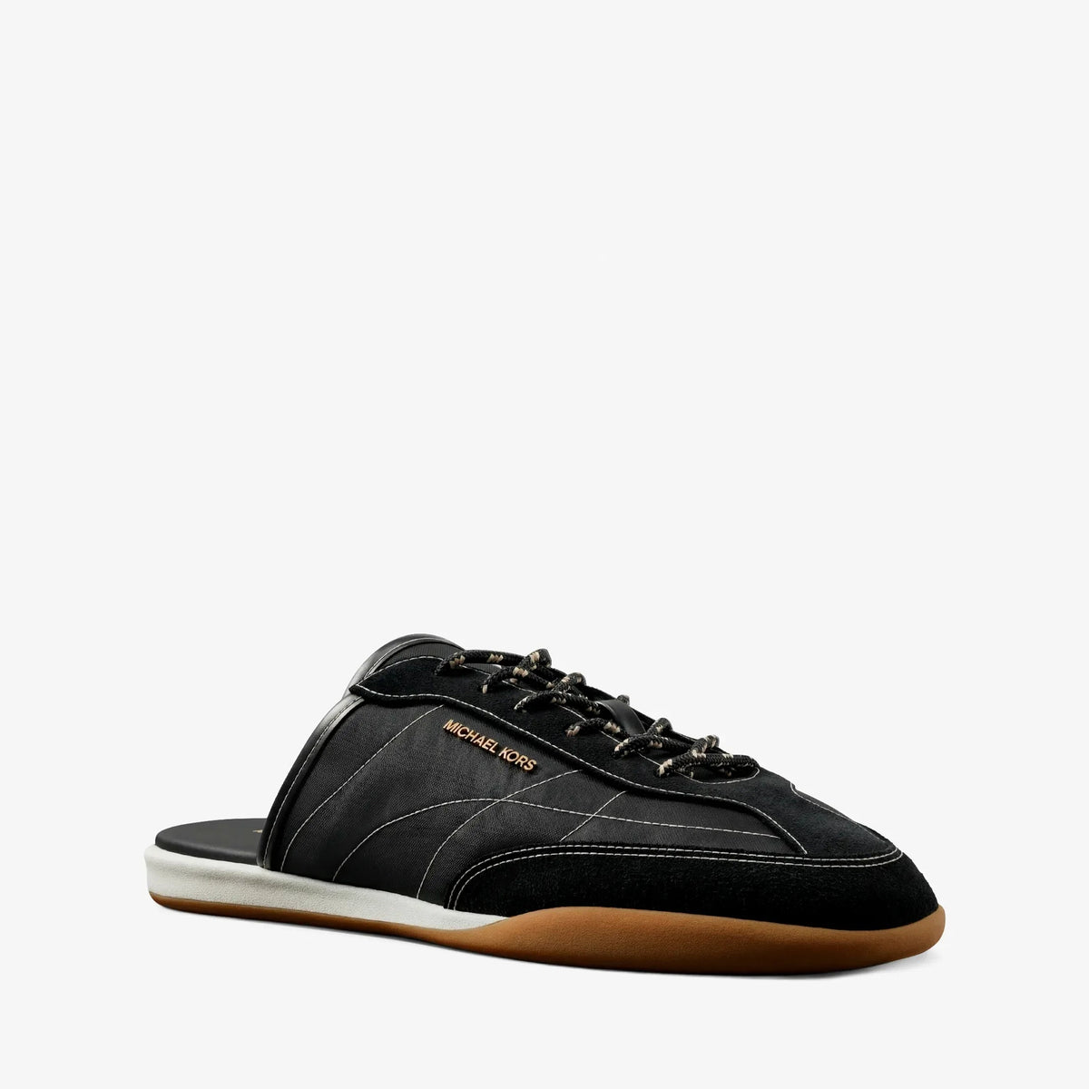 Michael Kors Nolan Nylon and Suede Mule- BLACK