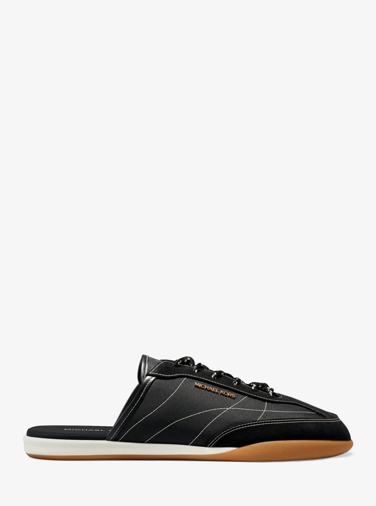 Michael Kors Nolan Nylon and Suede Mule- BLACK