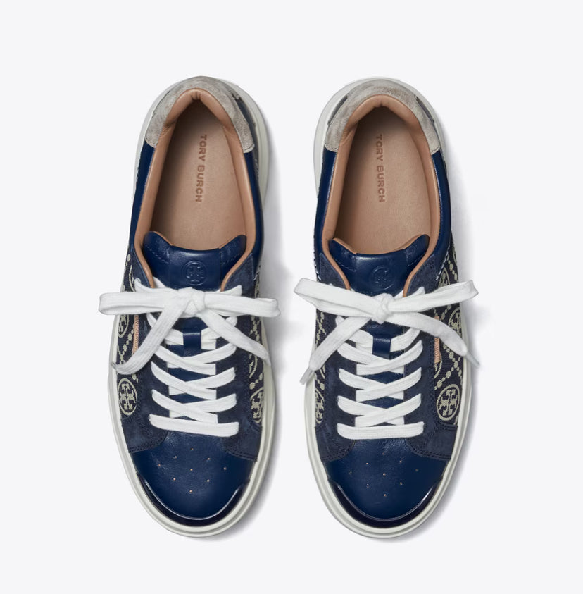 TORY BURCH T MONOGRAM LADYBUG SNEAKER - PERFECT NAVY