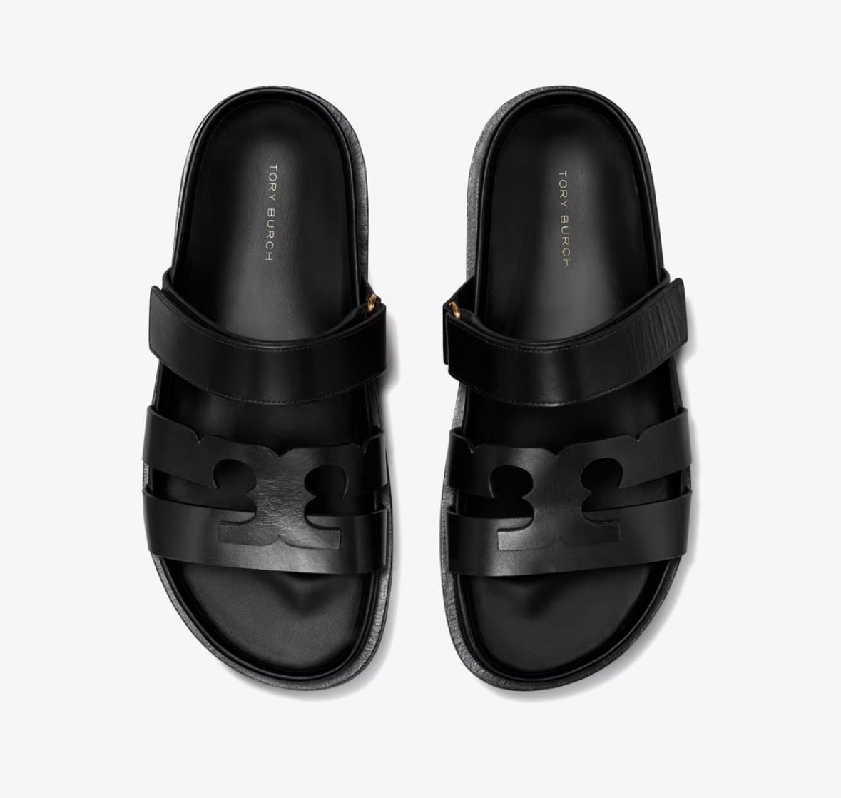 TORY BURCH INES SPORT SLIDE  -  perfect black