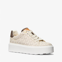 Michael Kors Romey Two-Tone Logo Platform Sneaker -VANILLA