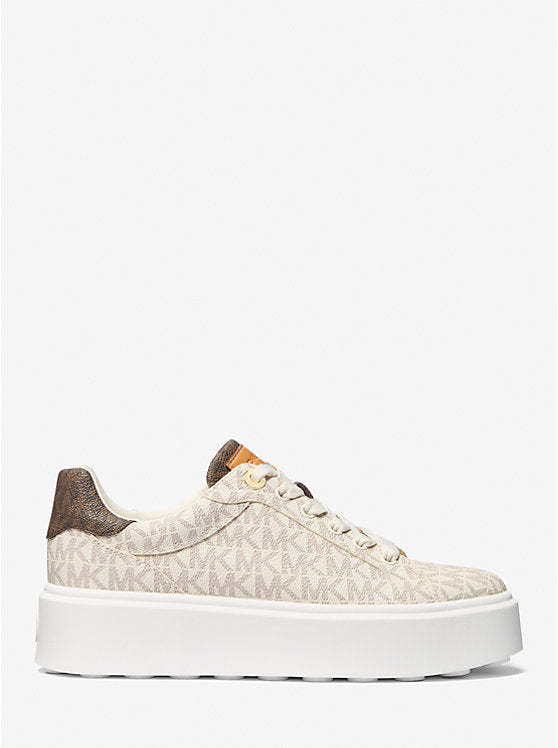 Michael Kors Romey Two-Tone Logo Platform Sneaker -VANILLA