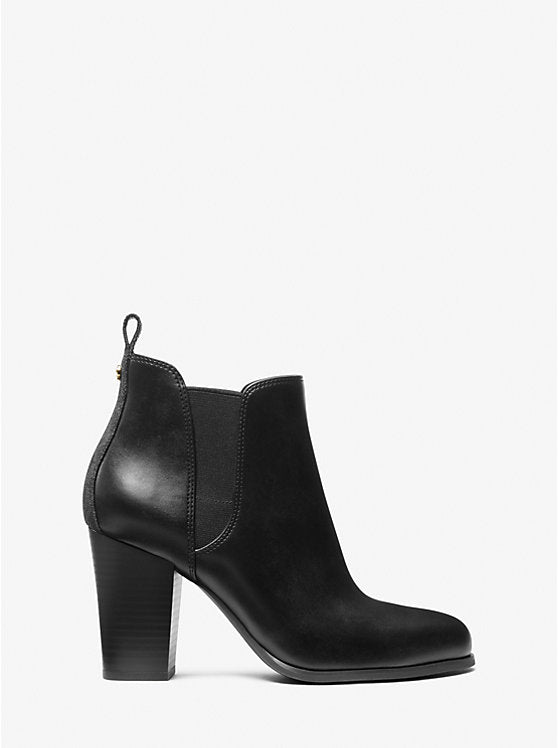 Michael Kors Evaline Signature Logo Trim Boot-BLACK