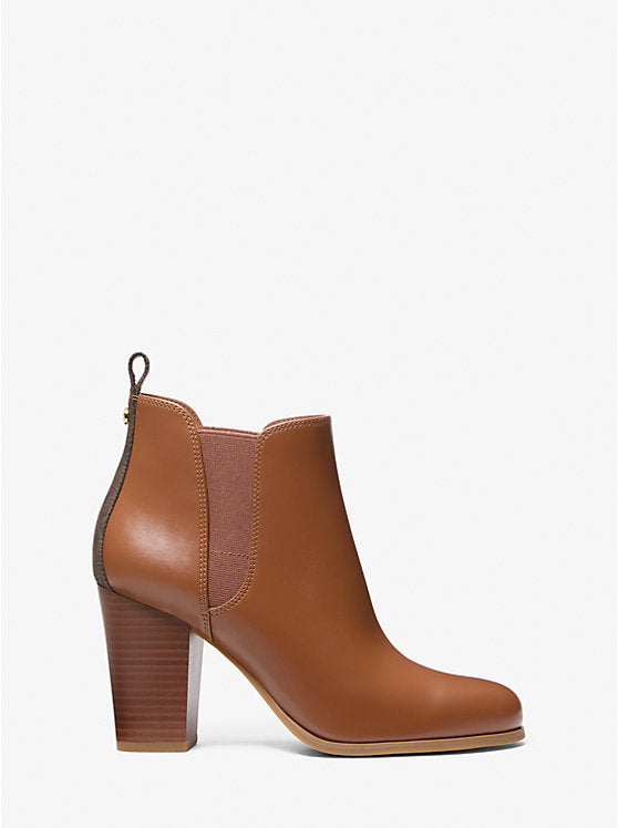 Michael Kors Evaline Signature Logo Trim Boot-LUGGAGE