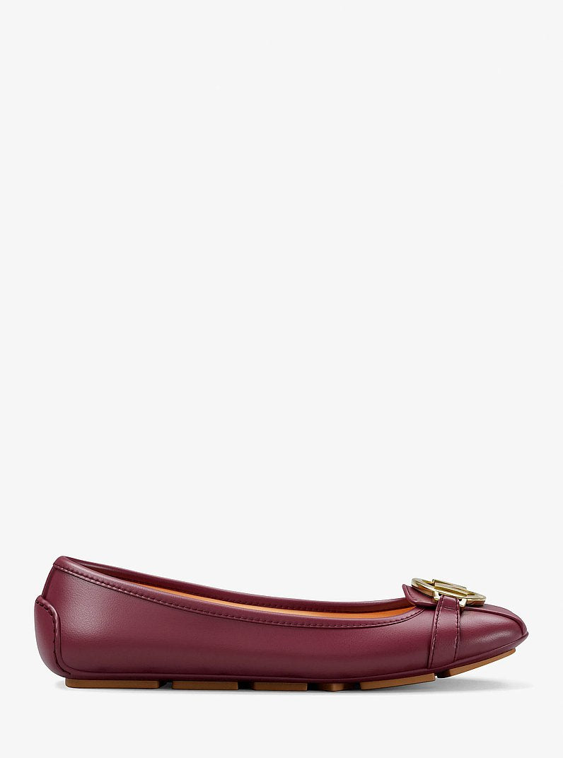 Michael Kors Fulton Leather Moccasin-MAROON