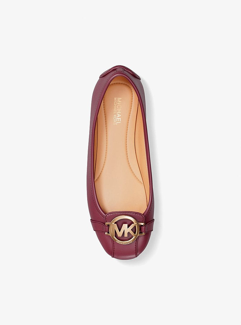 Michael Kors Fulton Leather Moccasin-MAROON