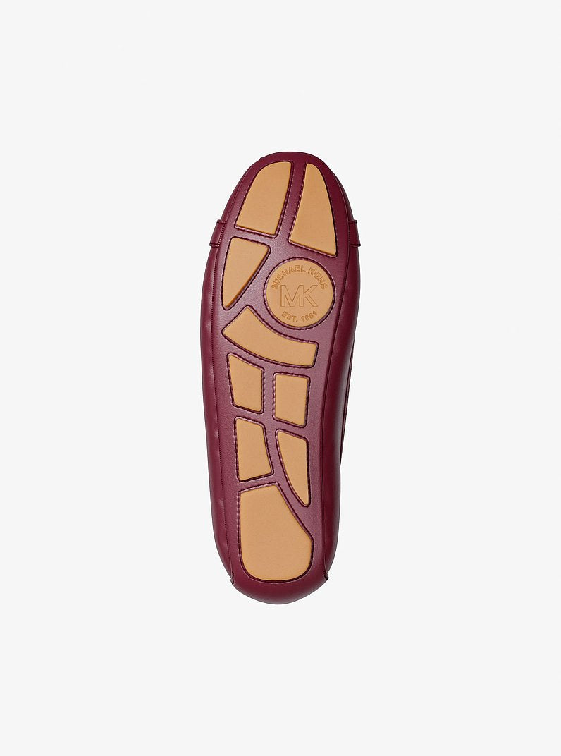 Michael Kors Fulton Leather Moccasin-MAROON