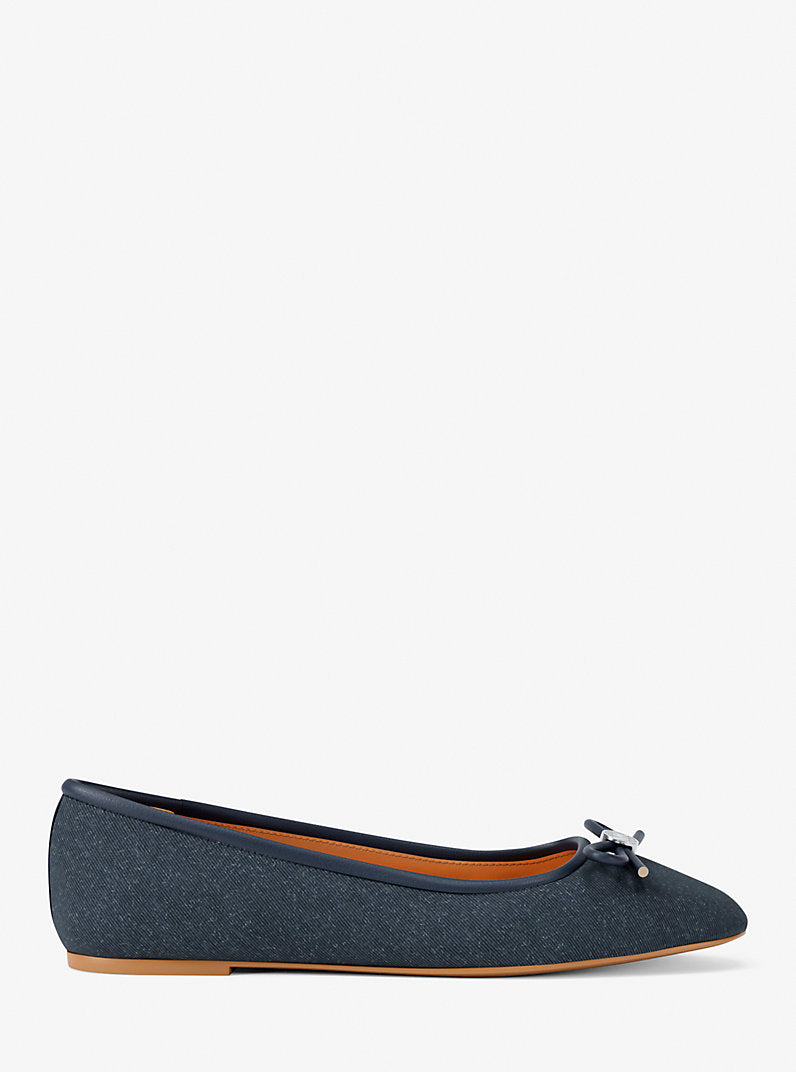 Michael Kors Savannah Denim Ballet Flat-DK VT BLUWSH