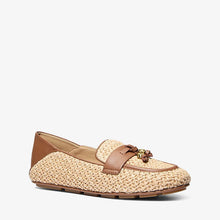 Michael Kors Zoe Crocheted Moccasin-LUGGAGE