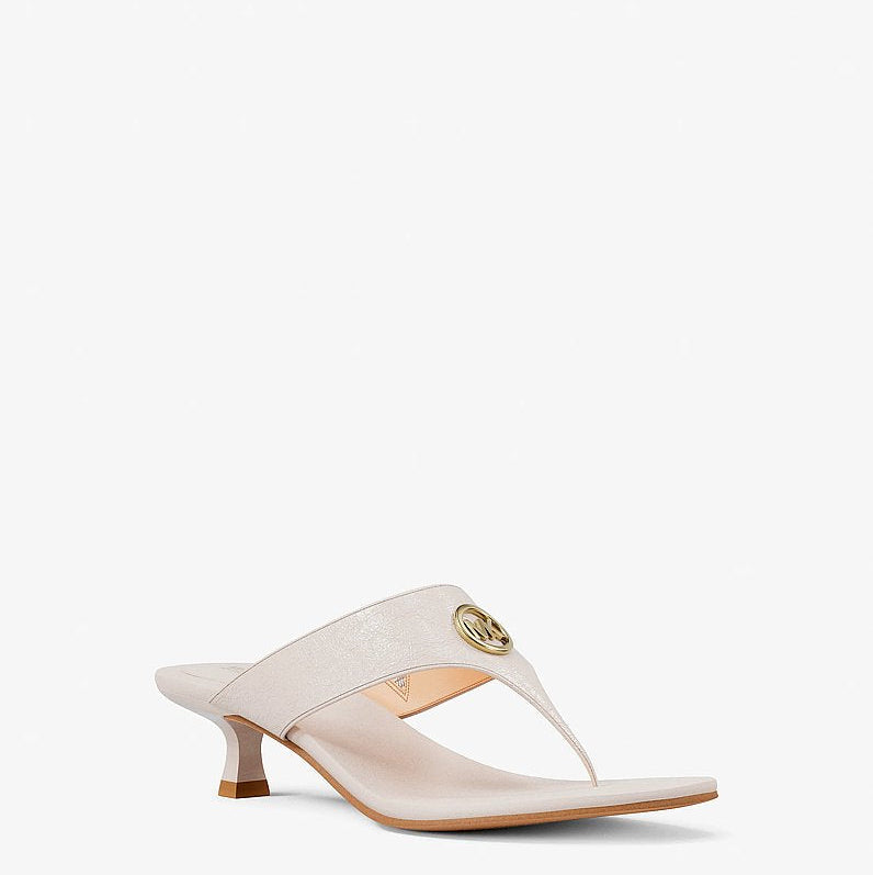 Michael Kors Anneka Patent Thong Sandal-LT CREAM