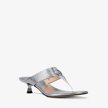 Michael Kors Anneka Metallic Thong Sandal-SILVER