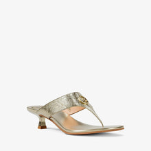 Michael Kors Anneka Metallic Thong Sandal-PALE GOLD