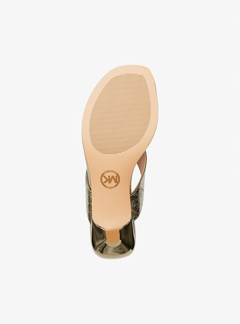 Michael Kors Anneka Metallic Thong Sandal-PALE GOLD