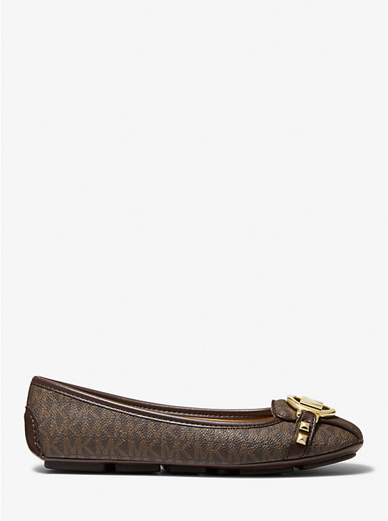Michael Kors Fulton Studded Logo Moccasin Brown Babet