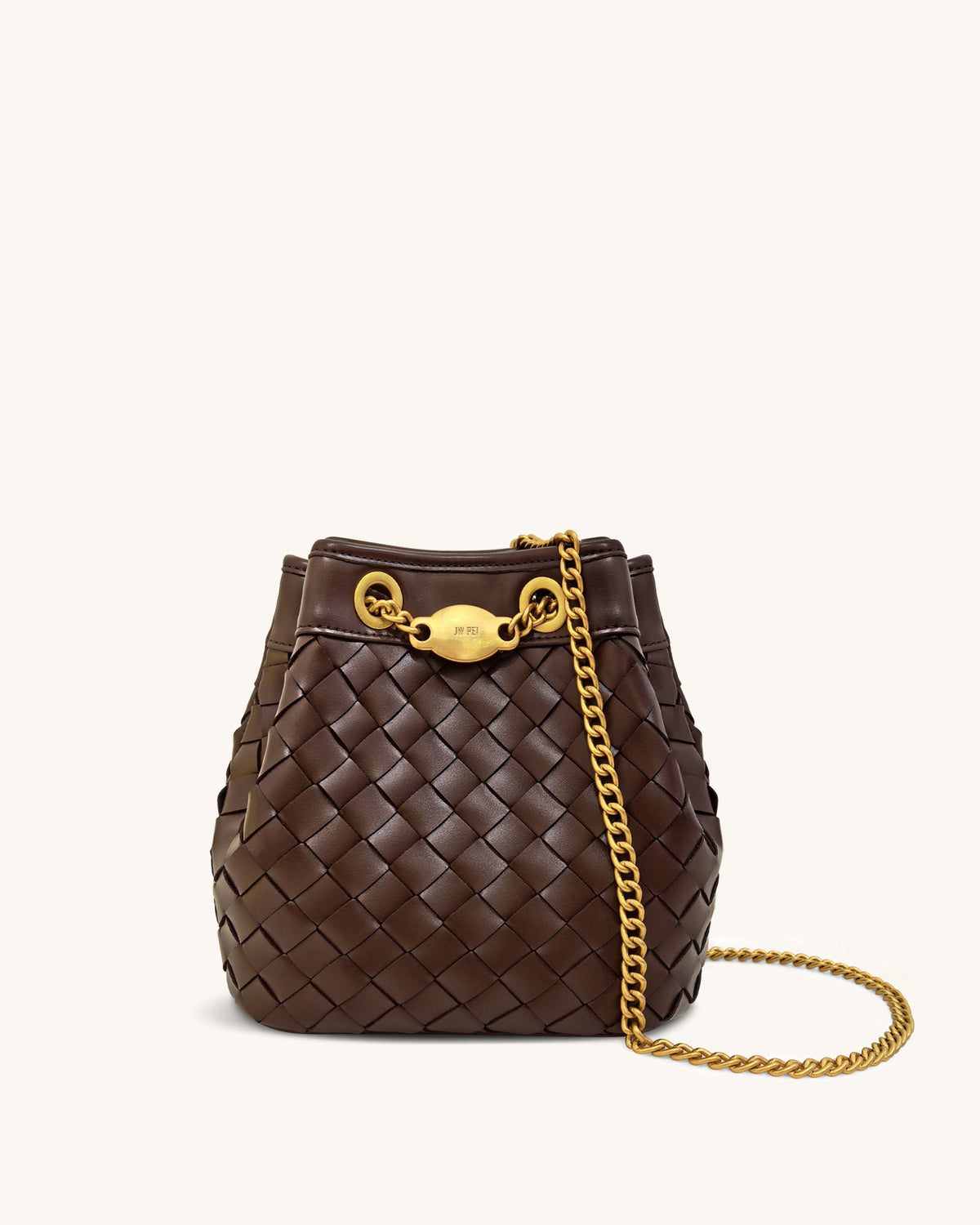JW PEI Yara Hand-Woven Bucket Bag - Dark Brown