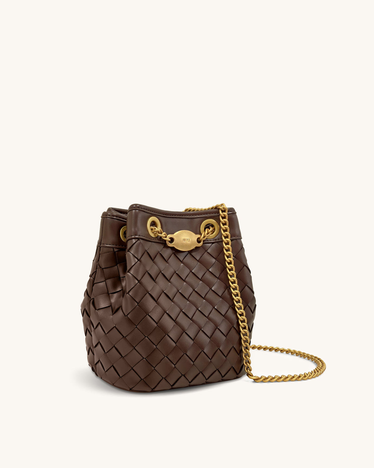 JW PEI Yara Hand-Woven Bucket Bag - Dark Brown