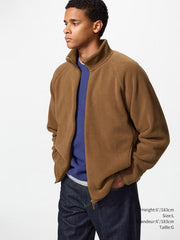 Uniqlo Unisex Fleece Full-Zip Jacket  -  36 BROWN