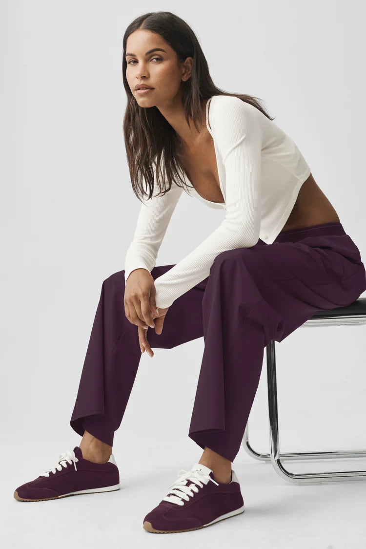 Alo Yoga Suit Up Trouser Long  - Rich Bordeaux