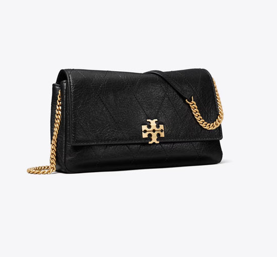 TORY BURCH CHARLIE QUILTED CHAIN CROSSBODY - black