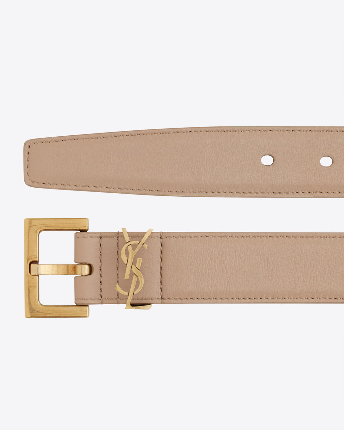 YSL CASSANDRE THIN BELT WITH SQUARE BUCKLE IN BOX SAINT LAURENT LEATHER