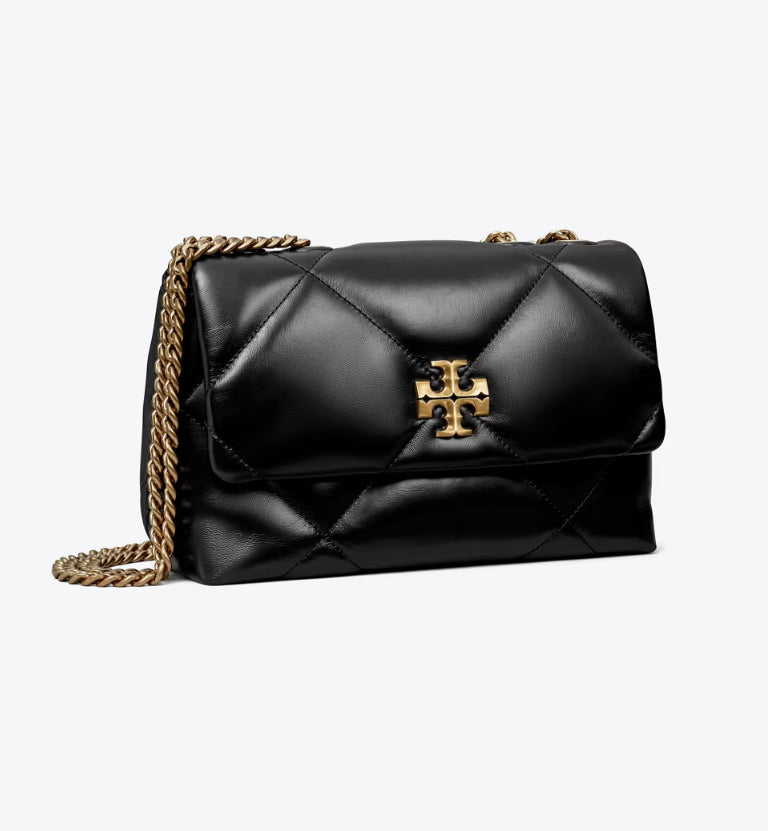 TORY BURCH SMALL KIRA DIAMOND QUILT SHOULDER BAG  -  black - SEZON