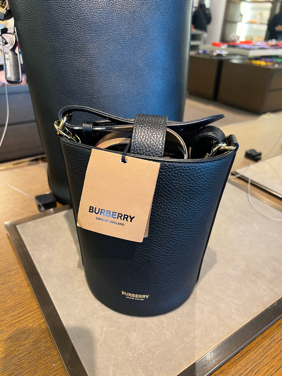 Burberry Bucket Black Bag