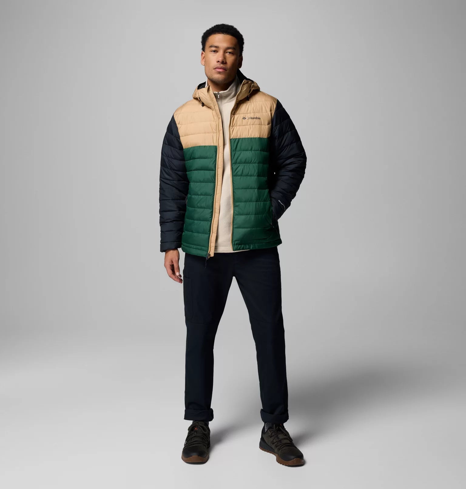 Columbia Men's Powder Lite™ II Hooded Jacket - Rain Forest, Canoe, Black