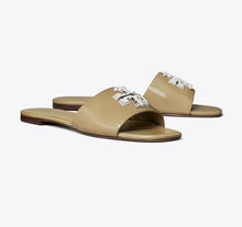 TORY BURCH ELEANOR SLIDE  -  palo santo / silver