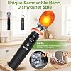MQFORU Heated Ice Cream Scoop, Removable Head & Dishwasher Safe, Rechargeable, LED Display for Battery&4 Temps (100-160°F), Non-Slip & IP67 Waterproof, 3-Min Auto Off for Hard Ice Cream, Sorbet(Black)