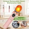 MQFORU Heated Ice Cream Scoop, Removable Head & Dishwasher Safe, Rechargeable, LED Display for Battery&4 Temps (100-160°F), Non-Slip & IP67 Waterproof, 3-Min Auto Off for Hard Ice Cream, Sorbet( Pink)