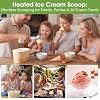 MQFORU Heated Ice Cream Scoop, Removable Head & Dishwasher Safe, Rechargeable, LED Display for Battery&4 Temps (100-160°F), Non-Slip & IP67 Waterproof, 3-Min Auto Off for Hard Ice Cream, Sorbet(White)