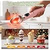 MQFORU Heated Ice Cream Scoop, Removable Head & Dishwasher Safe, Rechargeable, LED Display for Battery&4 Temps (100-160°F), Non-Slip & IP67 Waterproof, 3-Min Auto Off for Hard Ice Cream, Sorbet( Pink)