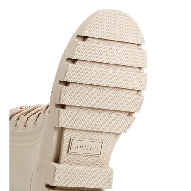 Hunter Women's Diana Waterproof Lace-Up Rain Boots - Medium Natural