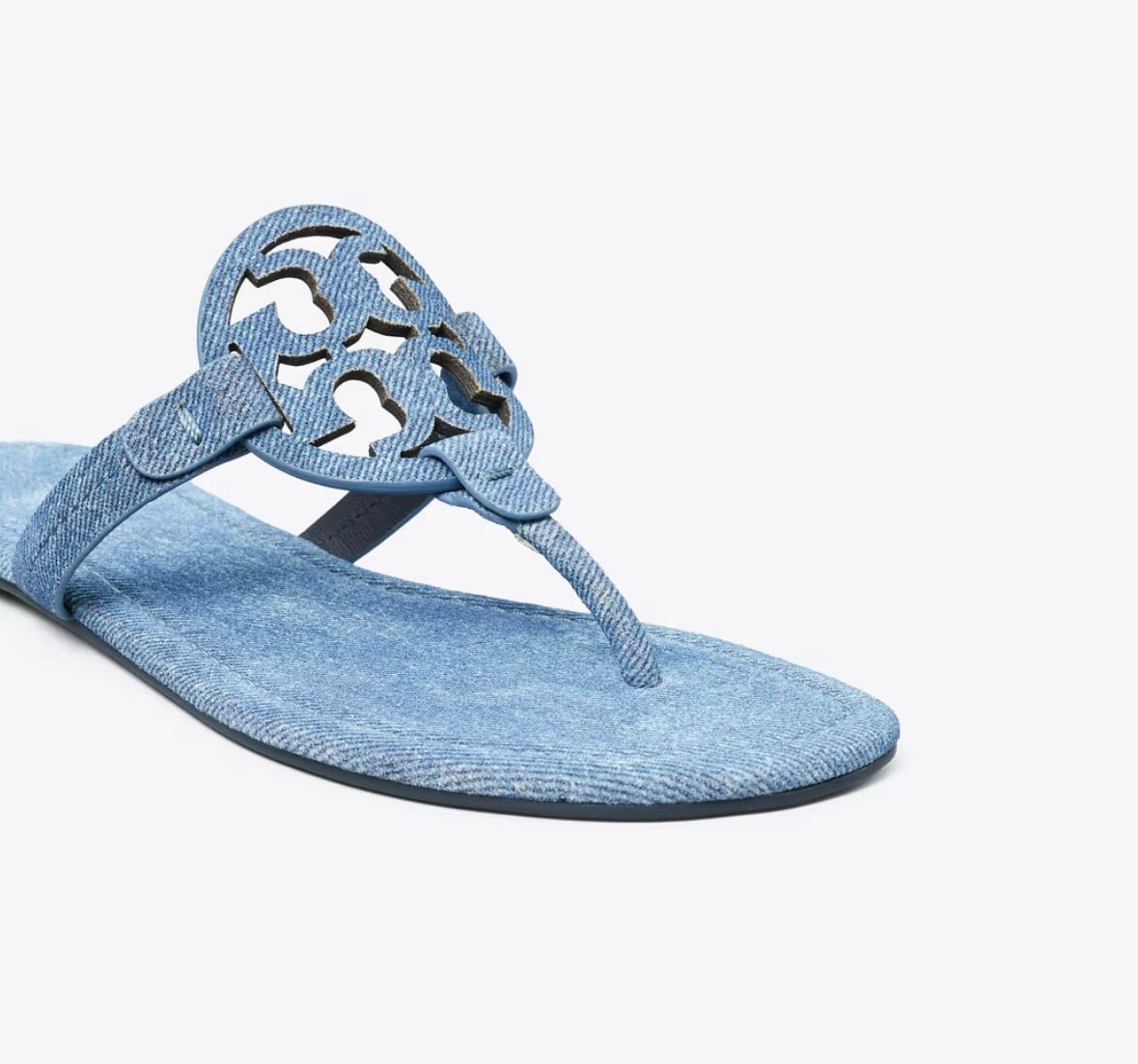 TORY BURCH MILLER SUEDE SANDAL  -  dark denim