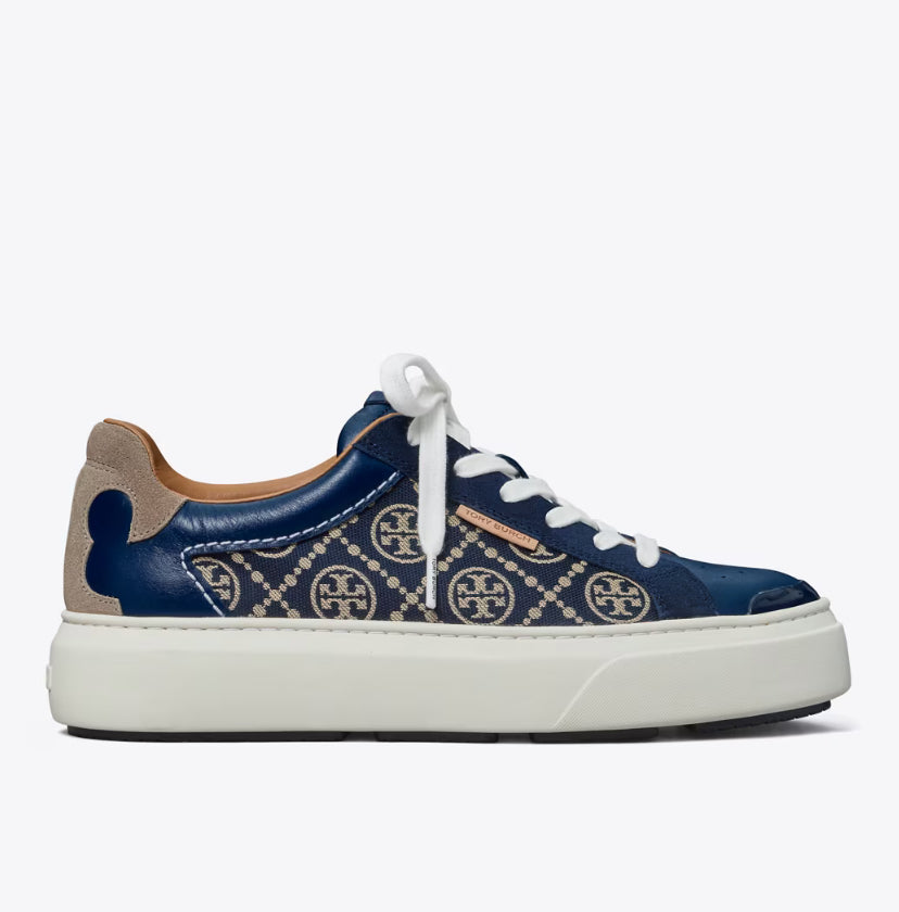 TORY BURCH T MONOGRAM LADYBUG SNEAKER - PERFECT NAVY