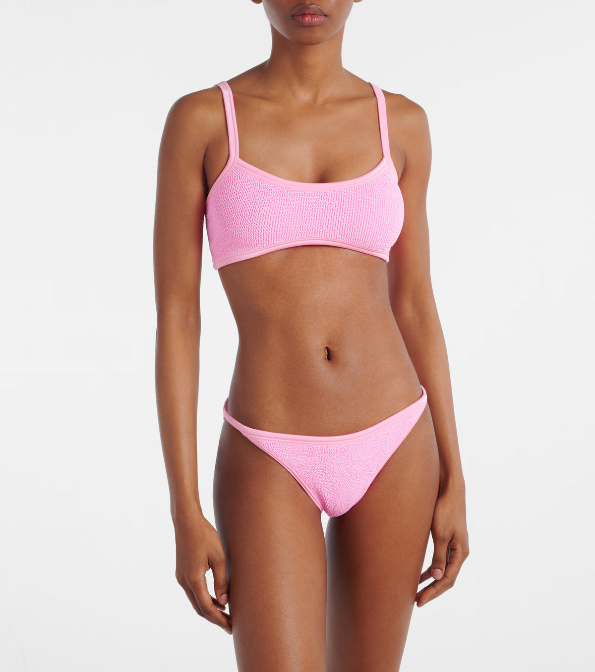 Hunza G Pink Tyler Tonal Bikini Bubblegum