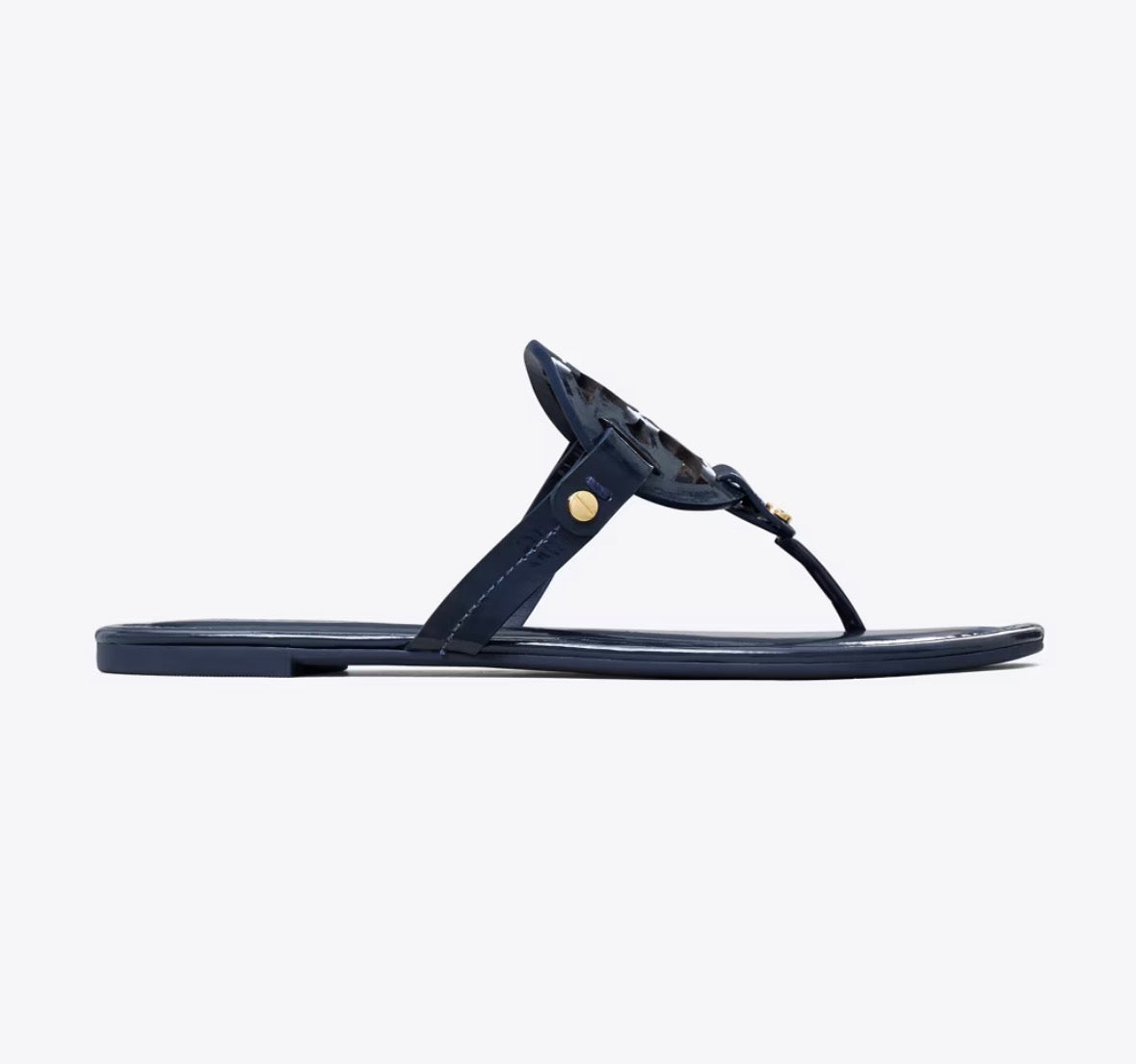 TORY BURCH MILLER PATENT SANDAL  - perfect navy