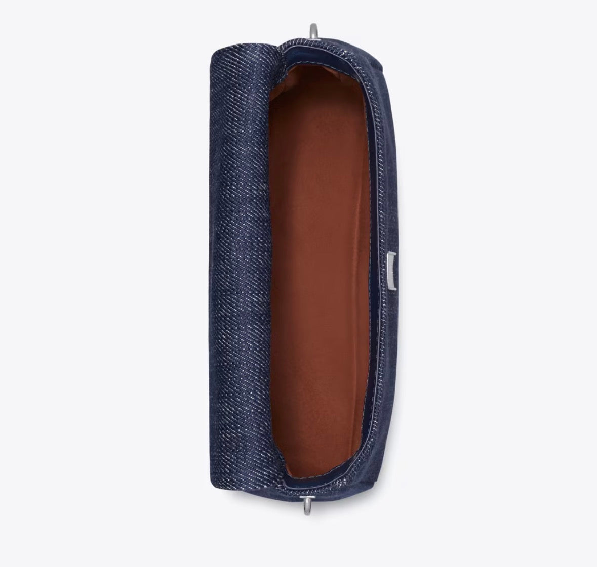 TORY BURCH SMALL CHARLIE DENIM SHOULDER BAG  - midnight
